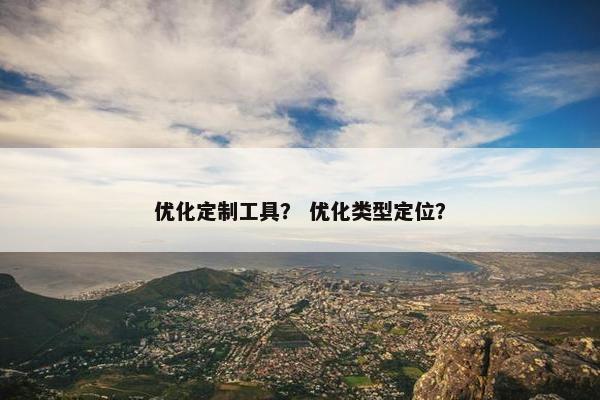 优化定制工具？ 优化类型定位？
