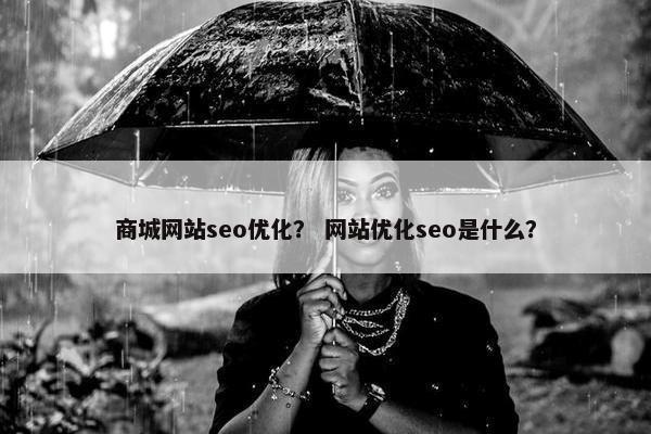 商城网站seo优化？ 网站优化seo是什么？
