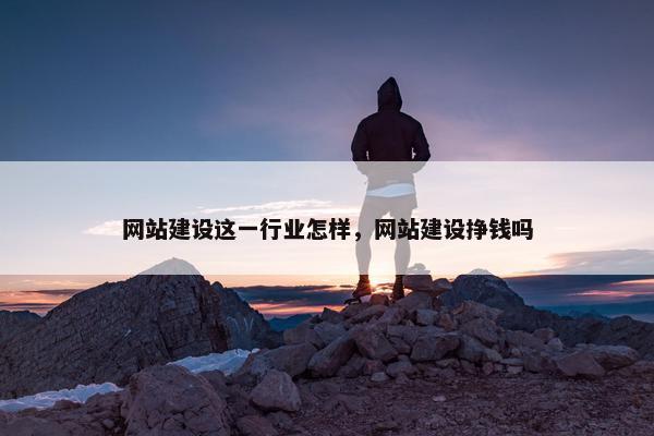 网站建设这一行业怎样，网站建设挣钱吗