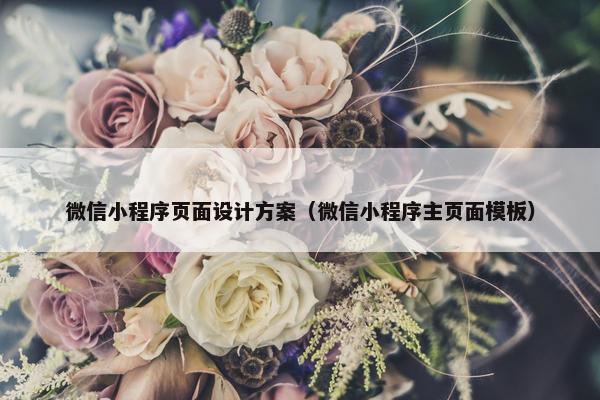 微信小程序页面设计方案（微信小程序主页面模板）