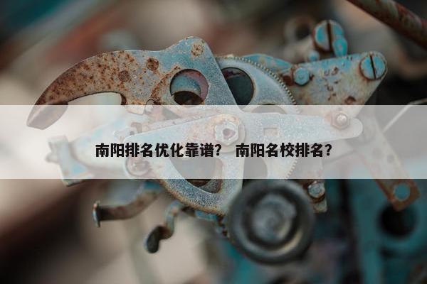 南阳排名优化靠谱？ 南阳名校排名？