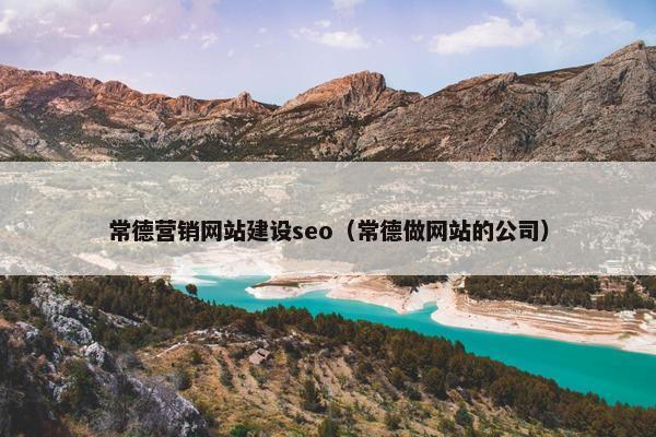 常德营销网站建设seo（常德做网站的公司）