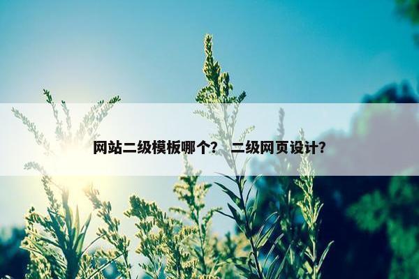 网站二级模板哪个？ 二级网页设计？