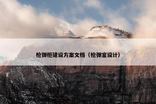 枪弹柜建设方案文档（枪弹室设计）