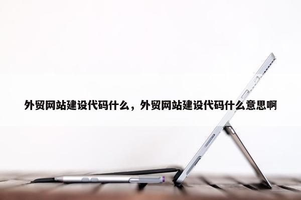 外贸网站建设代码什么，外贸网站建设代码什么意思啊