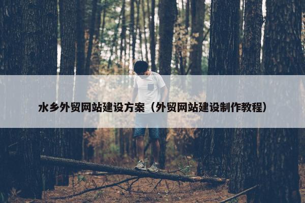 水乡外贸网站建设方案（外贸网站建设制作教程）