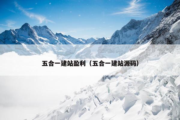 五合一建站盈利（五合一建站源码）