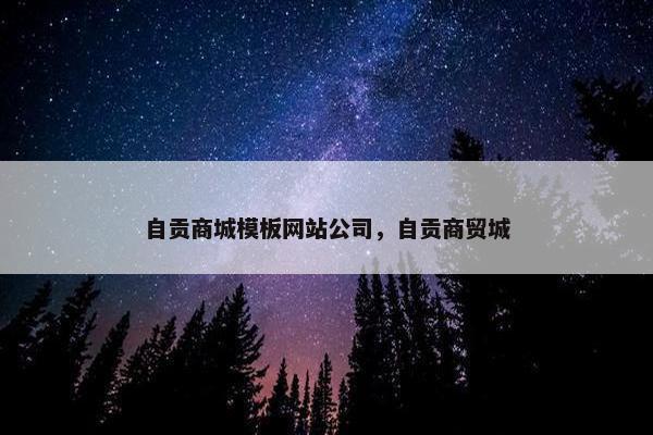 自贡商城模板网站公司，自贡商贸城