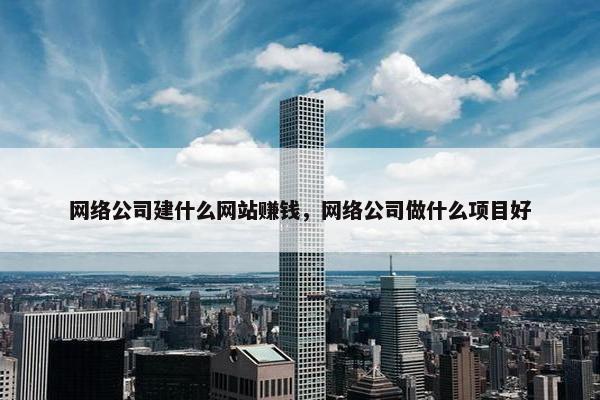 网络公司建什么网站赚钱，网络公司做什么项目好