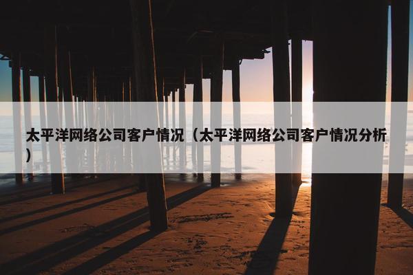 太平洋网络公司客户情况（太平洋网络公司客户情况分析）
