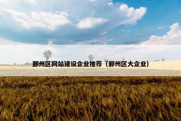 鄞州区网站建设企业推荐（鄞州区大企业）