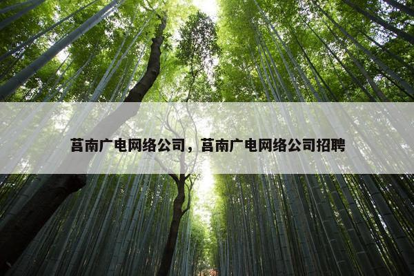 莒南广电网络公司，莒南广电网络公司招聘