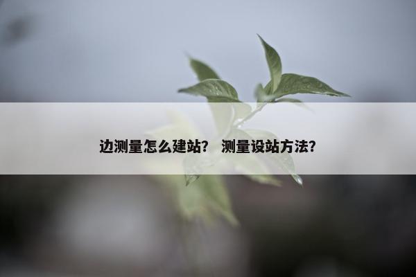 边测量怎么建站？ 测量设站方法？