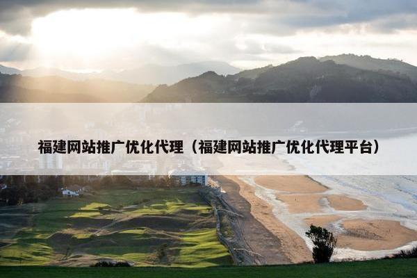 福建网站推广优化代理（福建网站推广优化代理平台）