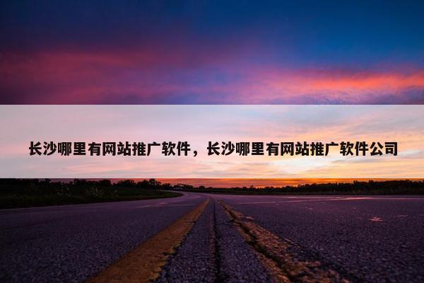 长沙哪里有网站推广软件，长沙哪里有网站推广软件公司