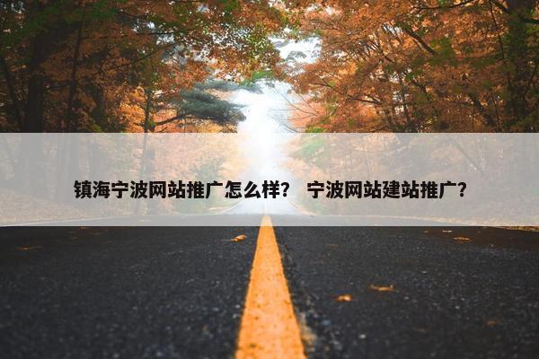镇海宁波网站推广怎么样？ 宁波网站建站推广？