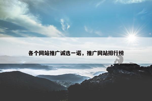 各个网站推广诚选一诺，推广网站排行榜