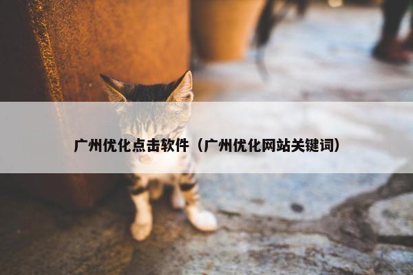 广州优化点击软件（广州优化网站关键词）