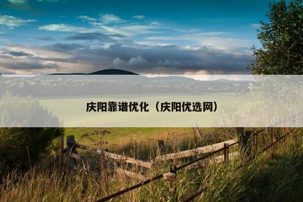 庆阳靠谱优化（庆阳优选网）