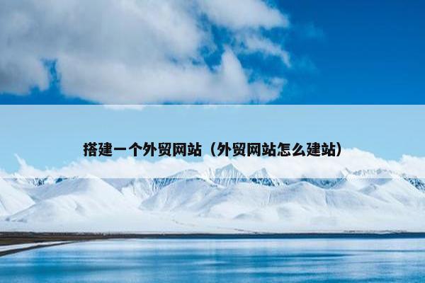 搭建一个外贸网站（外贸网站怎么建站）