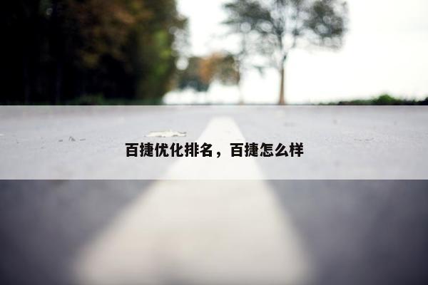 百捷优化排名，百捷怎么样