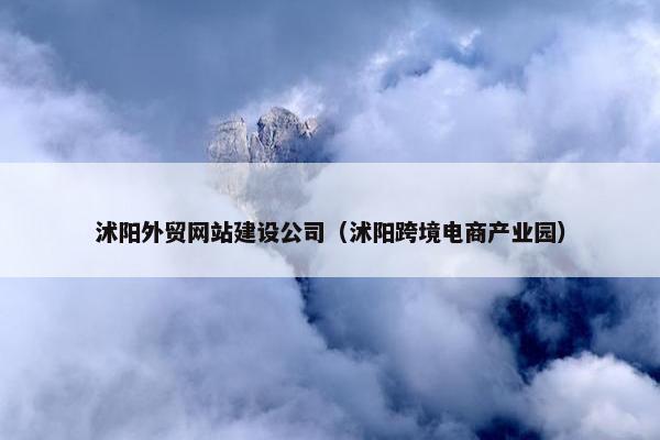 沭阳外贸网站建设公司（沭阳跨境电商产业园）