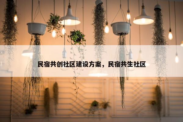 民宿共创社区建设方案，民宿共生社区