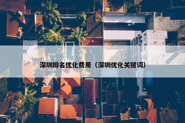 深圳排名优化费用（深圳优化关键词）