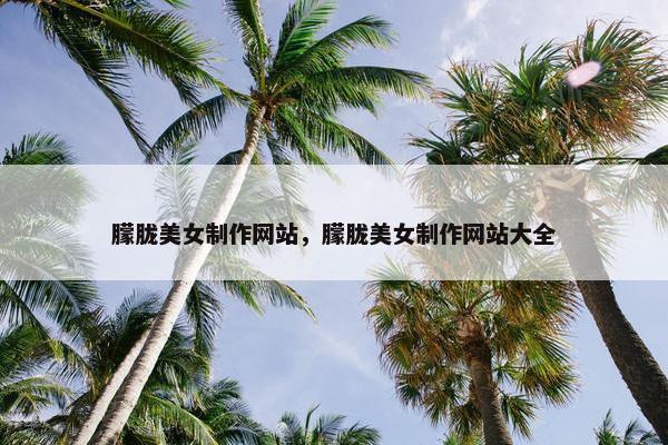 朦胧美女制作网站，朦胧美女制作网站大全