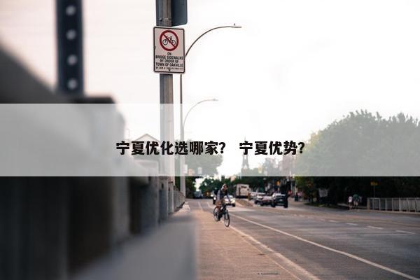 宁夏优化选哪家？ 宁夏优势？