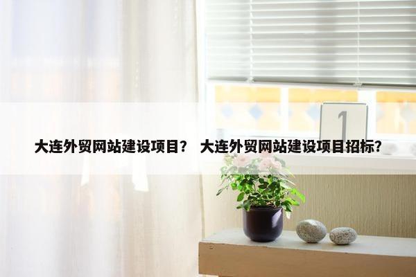 大连外贸网站建设项目？ 大连外贸网站建设项目招标？
