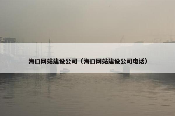 海口网站建设公司（海口网站建设公司电话）
