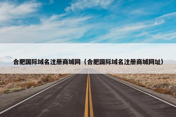 合肥国际域名注册商城网（合肥国际域名注册商城网址）
