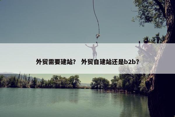 外贸需要建站？ 外贸自建站还是b2b？