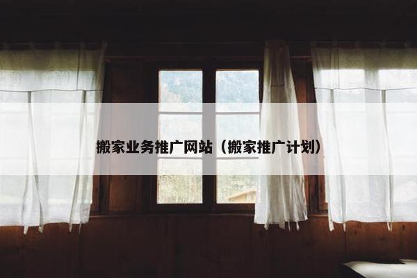 搬家业务推广网站（搬家推广计划）