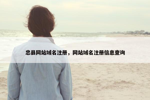 忠县网站域名注册，网站域名注册信息查询